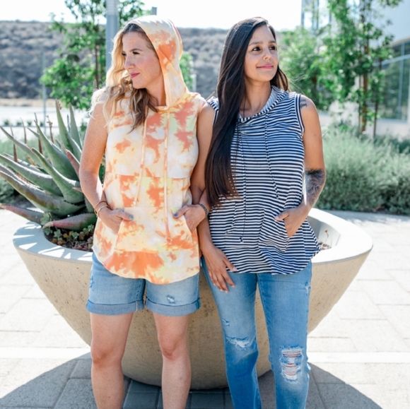 Striped Hooded Tank- LLR Brittany - Picture 4 of 5